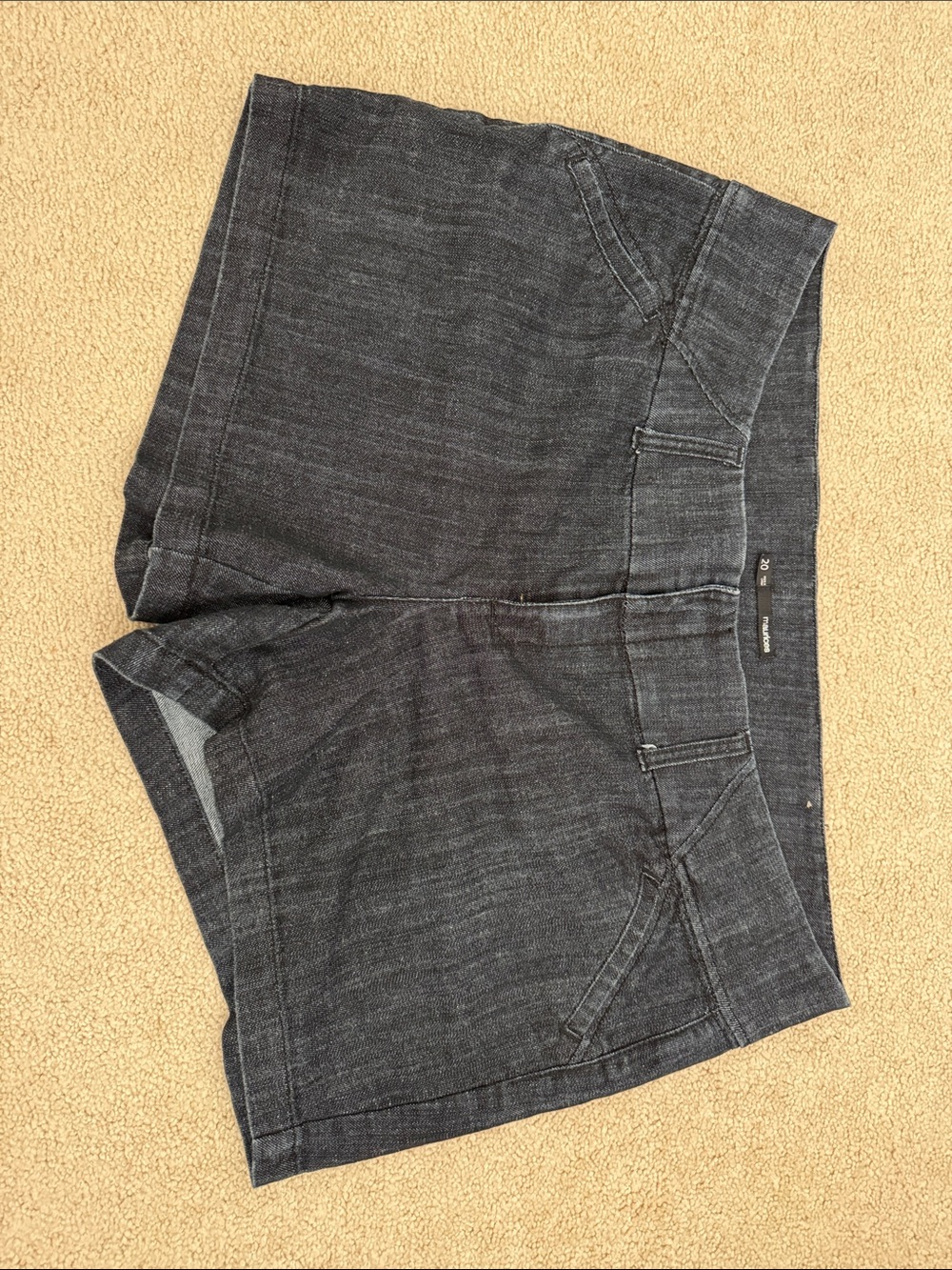 Maurices Charcoal Denim Look Jean Shorts